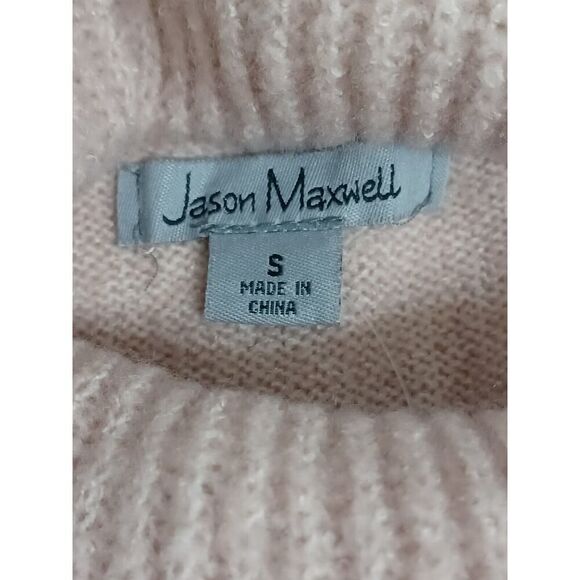 Jason Maxwell Pink Knit Women's Small Oversized Pink Cow neck Pullover S… - Picture 6 of 8